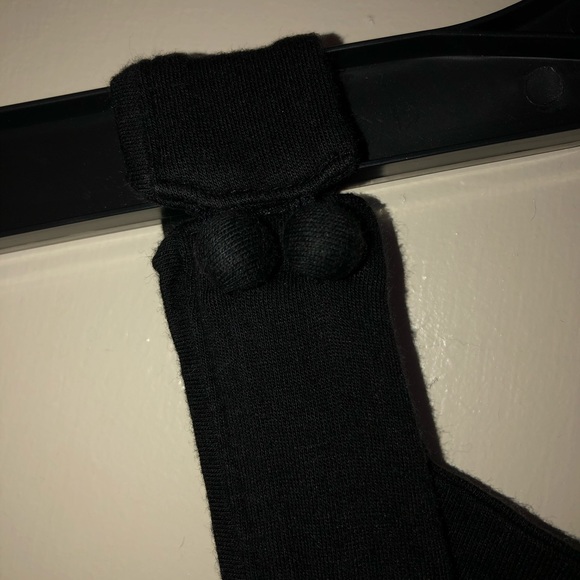 Go International black halter top w/ two buttons - Picture 3 of 3